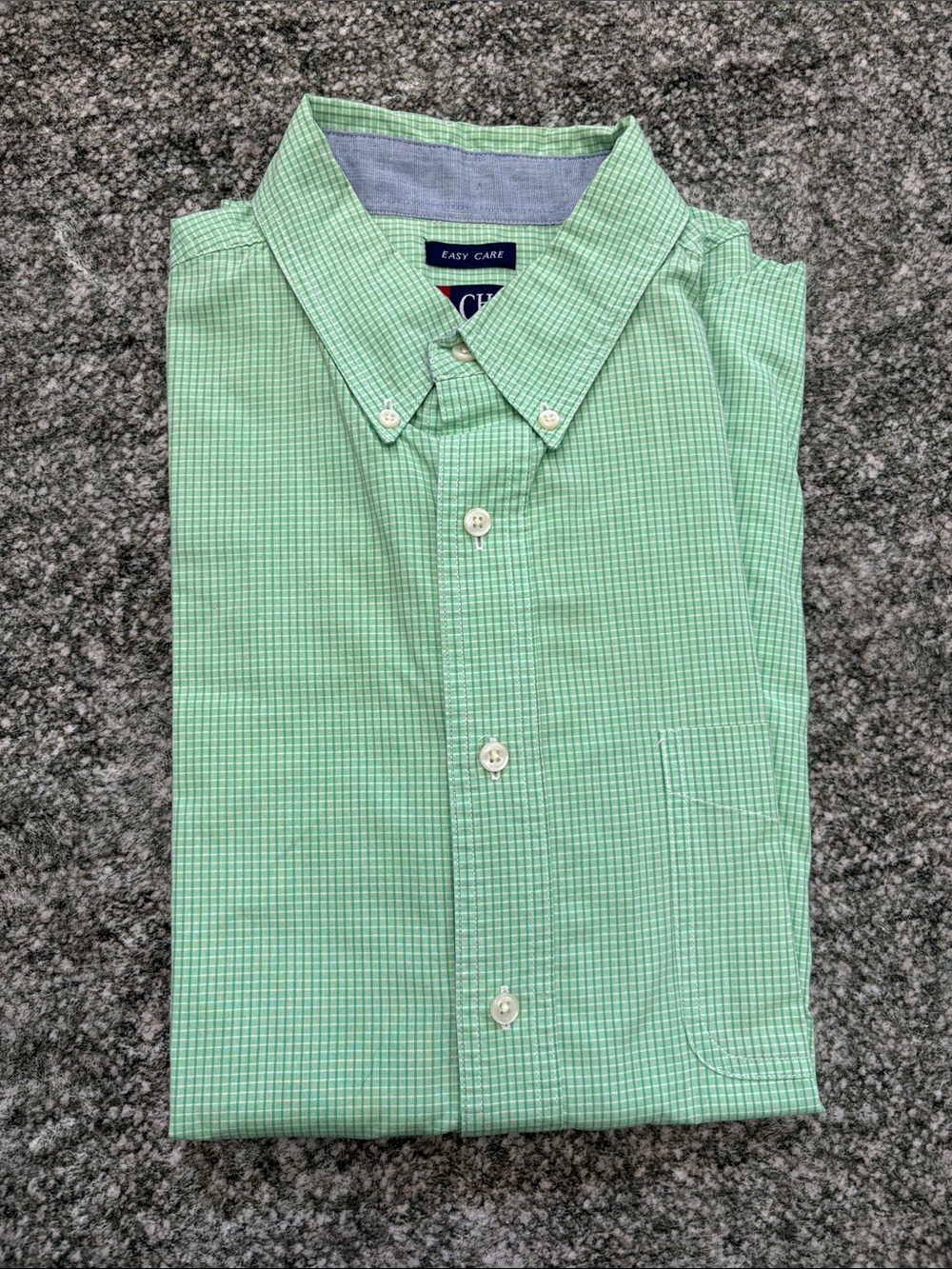 Chaps Men’s Mint Green Check Button-Down Shirt